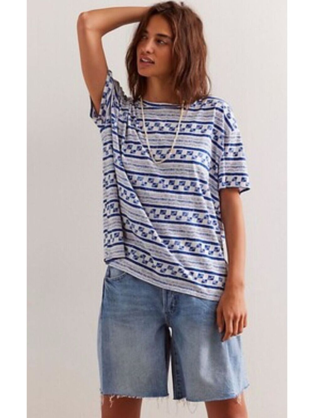 (LARGE) NWOT FREE PEOPLE WE THE FREE NINA PRINTED TEE